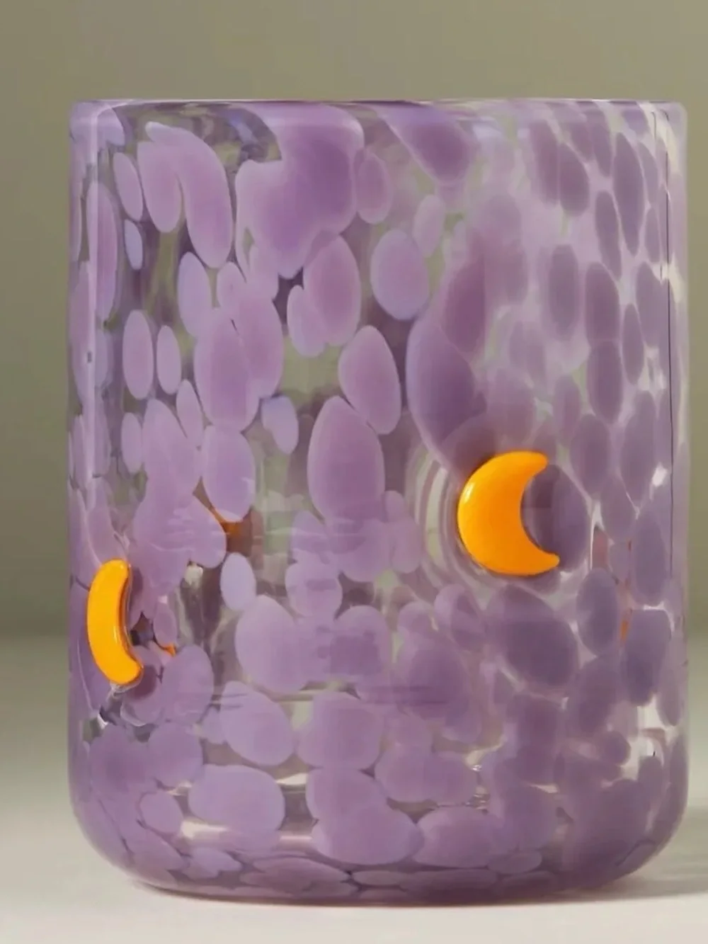 Anthropologie Icon Juice Glass: Rainbow & Moon